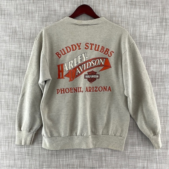 Harley-Davidson 1998 Pheonix buddy stubbs Henley sweatshirt Men's L  9048/b - Picture 2 of 9